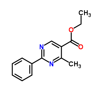 5-Pyrimidinecarboxylicacid, 4-methyl-2-phenyl-, ethyl ester Structure,70733-12-9Structure