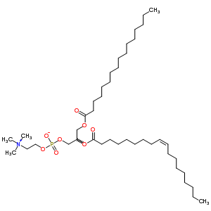 2-[(9E)-9-十八碳烯?；趸鵠-3-(棕櫚酰氧基)丙基2-(三甲基銨基)乙基磷酸酯結(jié)構(gòu)式_70778-75-5結(jié)構(gòu)式