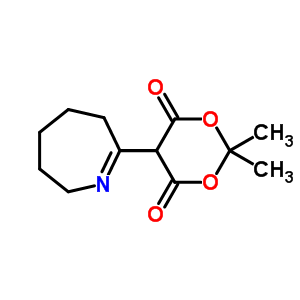 Isopropylidene hexahydroazepin-2-ylidene malonate Structure,70912-54-8Structure