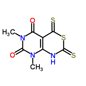 2H-pyrimido[4,5-d][1,3]thiazine-5,7(1h,6h)-dione,4,8-dihydro-6,8-dimethyl-2,4-dithioxo- Structure,71266-56-3Structure