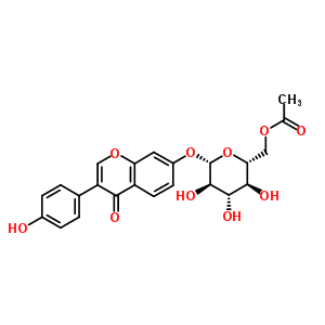 6-O-乙酰黃豆苷結(jié)構(gòu)式_71385-83-6結(jié)構(gòu)式