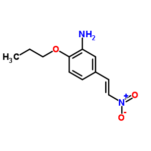 Benzenamine,5-(2-nitroethenyl)-2-propoxy-, hydrochloride (1:1) Structure,7144-60-7Structure