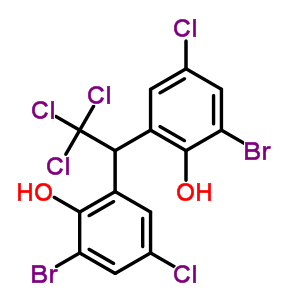 2-Bromo-6-[1-(3-bromo-5-chloro-2-hydroxy-phenyl)-2,2,2-trichloro-ethyl]-4-chloro-phenol Structure,7144-63-0Structure