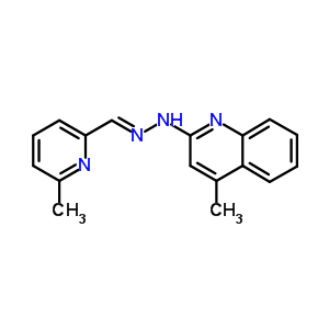 2-Pyridinecarboxaldehyde,6-methyl-, 2-(4-methyl-2-quinolinyl)hydrazone Structure,71508-74-2Structure