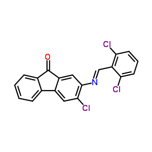 9H-fluoren-9-one,3-chloro-2-[[(2,6-dichlorophenyl)methylene]amino]- Structure,7151-63-5Structure