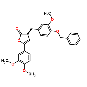 5-(3,4-Dimethoxyphenyl)-3-[(3-methoxy-4-phenylmethoxy-phenyl)methylidene]furan-2-one Structure,7153-97-1Structure