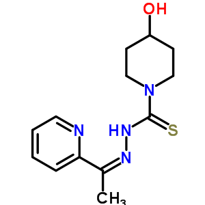 4-Hydroxy-1-piperidinethiocarboxylic acid (1-(2-pyridyl)ethylidene)hydrazide Structure,71555-33-4Structure