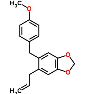 5-[(4-Methoxyphenyl)methyl]-6-prop-2-enyl-benzo[1,3]dioxole Structure,71712-28-2Structure