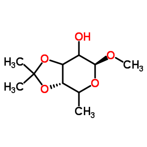 Methyl 6-deoxy-3,4-O-isopropylidene-beta-L-glycero-hexopyranoside Structure,71772-35-5Structure