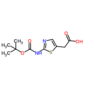 2-(2-(Tert-butoxycarbonylamino)thiazol-5-yl)acetic acid Structure,723278-39-5Structure