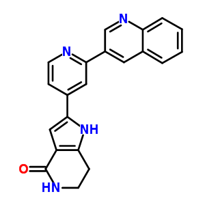 2-2-(3-喹啉)-4-吡啶-1,5,6,7-四氫吡咯并[3,2-c]吡啶-4-酮結(jié)構(gòu)式_724711-21-1結(jié)構(gòu)式