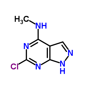 (6-Chloro-1(2)h-pyrazolo[3,4-d]pyrimidin-4-yl)-methyl-amine Structure,7251-92-5Structure