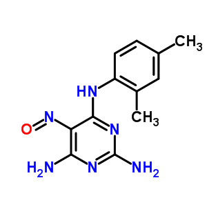 N4-(2,4-dimethylphenyl)-5-nitroso-pyrimidine-2,4,6-triamine Structure,7253-49-8Structure