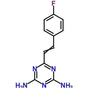 6-[2-(4-Fluorophenyl)ethenyl]-1,3,5-triazine-2,4-diamine Structure,726-33-0Structure