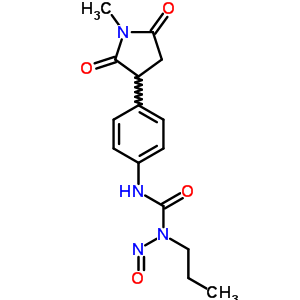 3-[4-(1-Methyl-2,5-dioxo-pyrrolidin-3-yl)phenyl]-1-nitroso-1-propyl-urea Structure,72676-68-7Structure