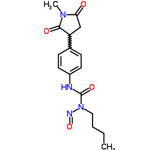 Urea,n-butyl-n-[4-(1-methyl-2,5-dioxo-3-pyrrolidinyl)phenyl]-n-nitroso- Structure,72676-69-8Structure