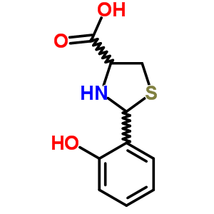 2-(2-Hydroxyphenyl)thiazolidine-4-carboxylic acid Structure,72678-82-1Structure