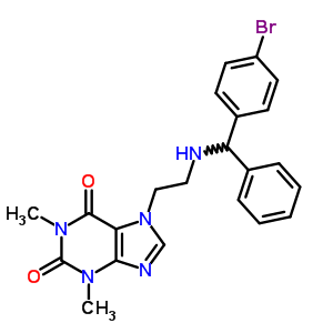 3,7-Dihydro-7-(2-(((4-bromophenyl)phenylmethyl)amino)ethyl)-1,3-dimethyl-1h-purine-2,6-dione Structure,72754-66-6Structure