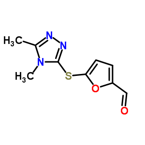 5-[(4,5-Dimethyl-4H-1,2,4-triazol-3-yl)thio]-2-furaldehyde Structure,728035-62-9Structure