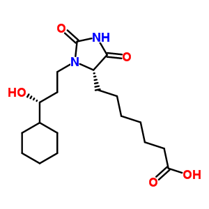 7-[(4S)-3-[(3r)-3-cyclohexyl-3-hydroxypropyl]-2,5-dioxoimidazolidin-4-yl]heptanoic acid Structure,72814-32-5Structure