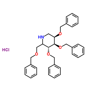 2,3,4,6-Tetra-o-benzyl-1-deoxynojirimycin hydrochloric acid salt Structure,72983-76-7Structure