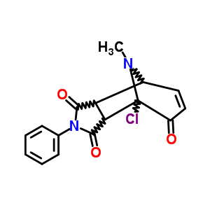 4,8-Iminocyclohepta(c)pyrrole-1,3,5(2h)-trione, 4-chloro-3a,4,8,8a-tetrahydro-9-methyl-2-phenyl- Structure,73059-24-2Structure