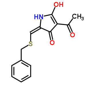 3-乙酰基-1,5-二氫-4-羥基-5-[[(苯基甲基)硫代]亞甲基]-2H-吡咯-2-酮結(jié)構(gòu)式_731-57-7結(jié)構(gòu)式