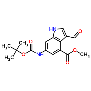 Methyl 6-n-boc-amino-3-formyl-1h-indole-4-carboxylate Structure,731810-57-4Structure