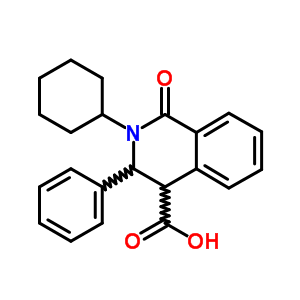 2-Cyclohexyl-1-oxo-3-phenyl-1,2,3,4-tetrahydro-4-isoquinolinecarboxylic acid Structure,73349-37-8Structure