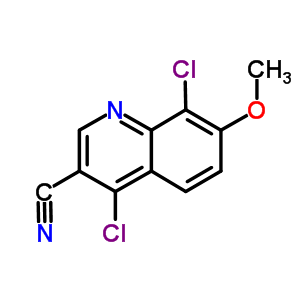 4,8-Dichloro-7-methoxy-3-quinolinecarbonitrile Structure,73387-75-4Structure