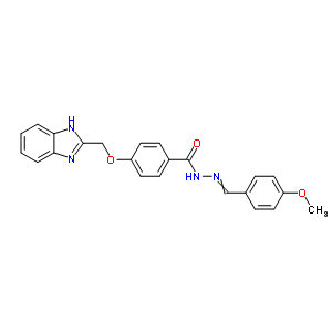 4-(1H-benzoimidazol-2-ylmethoxy)-n-[(4-methoxyphenyl)methylideneamino]benzamide Structure,73418-61-8Structure