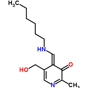 3-Pyridinemethanol,4-[(hexylimino)methyl]-5-hydroxy-6-methyl- Structure,7355-37-5Structure