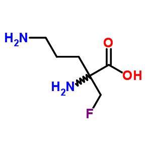 (9ci)-2-(氟甲基)-鳥(niǎo)氨酸結(jié)構(gòu)式_73800-85-8結(jié)構(gòu)式