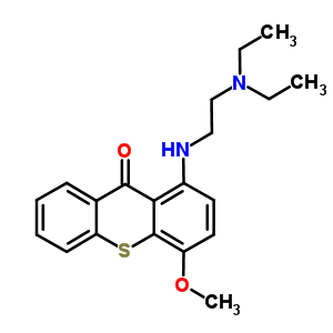 Thioxanthen-9-one, 1-((2-(diethylamino)ethyl)amino)-4-methoxy- Structure,73909-11-2Structure