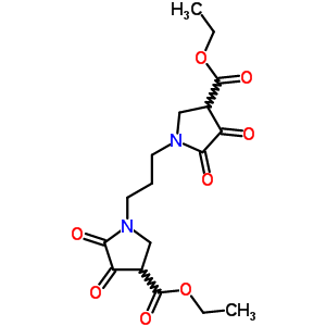 1-[3-(4-乙氧基羰基-2,3-二氧代-吡咯烷-1-基)丙基]-4,5-二氧代-吡咯烷-3-羧酸乙酯結(jié)構(gòu)式_7399-19-1結(jié)構(gòu)式