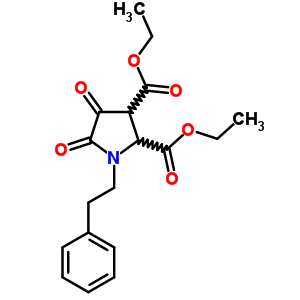 Diethyl 4,5-dioxo-1-phenethyl-pyrrolidine-2,3-dicarboxylate Structure,7399-21-5Structure