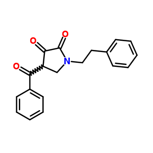 4-Benzoyl-1-phenethyl-pyrrolidine-2,3-dione Structure,7399-22-6Structure