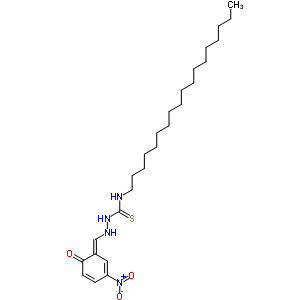 Hydrazinecarbothioamide,2-[(2-hydroxy-5-nitrophenyl)methylene]-n-octadecyl- Structure,7399-43-1Structure