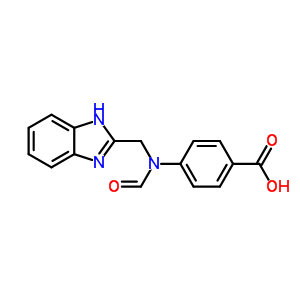 4-(1H-benzoimidazol-2-ylmethyl-formyl-amino)benzoic acid Structure,7399-94-2Structure