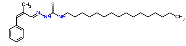 Hydrazinecarbothioamide,n-hexadecyl-2-(2-methyl-3-phenyl-2-propen-1-ylidene)- Structure,7400-42-2Structure