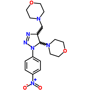 Morpholine,4-[4,5-dihydro-4-(4-morpholinylmethyl)-1-(4-nitrophenyl)-1h-1,2,3-triazol-5-yl]-(9ci) Structure,74072-98-3Structure