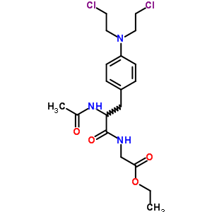 2-[[2-乙酰氨基-3-[4-[雙(2-氯乙基)氨基]苯基]丙?；鵠氨基]乙酸乙酯結構式_7409-39-4結構式