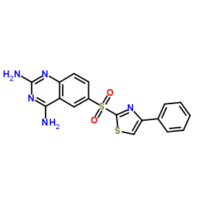 6-[(4-Phenyl-1,3-thiazol-2-yl)sulfonyl]quinazoline-2,4-diamine Structure,74396-41-1Structure