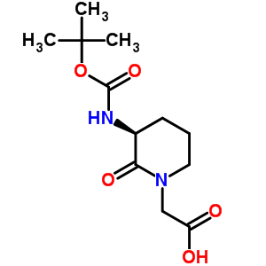 (S)-2-(3-(叔丁氧基羰基氨基)-2-氧代哌啶-1-基)乙酸結(jié)構(gòu)式_74411-97-5結(jié)構(gòu)式