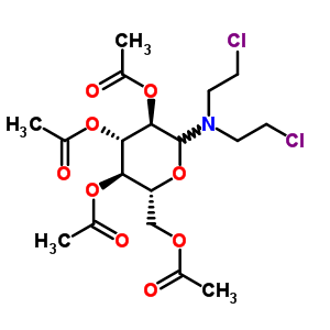 D-1-deoxy-1-(bis(2-chloroethyl)amino)-2,3,4,6-o-tetraacetylglucopyranose Structure,74427-64-8Structure