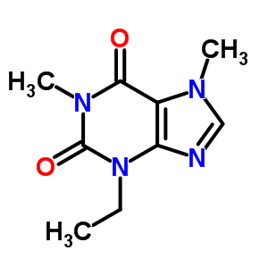 3-Ethyl-1,7-dimethyl-purine-2,6-dione Structure,7464-74-6Structure