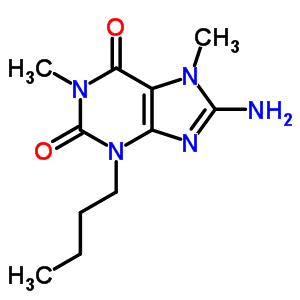 8-Amino-3-butyl-1,7-dimethyl-purine-2,6-dione Structure,7464-85-9Structure