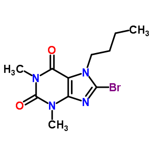 8-Bromo-7-butyl-1,3-dimethyl-purine-2,6-dione Structure,7465-14-7Structure