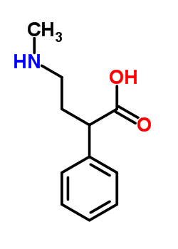 Benzeneacetic acid, a-[2-(methylamino)ethyl]-, hydrochloride (1:1) Structure,7465-15-8Structure