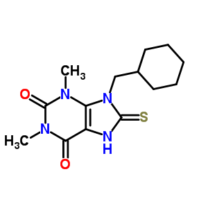 1H-purine-2,6-dione,9-(cyclohexylmethyl)-3,7,8,9-tetrahydro-1,3-dimethyl-8-thioxo- Structure,7465-31-8Structure